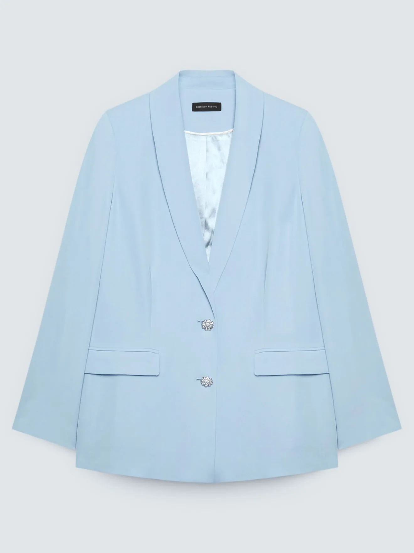 Blazer con bottoni gioiello