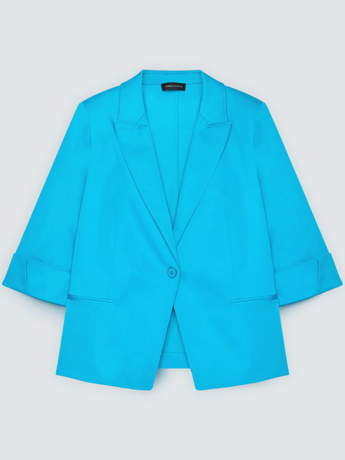Blazer in misto cotone con risvolti
