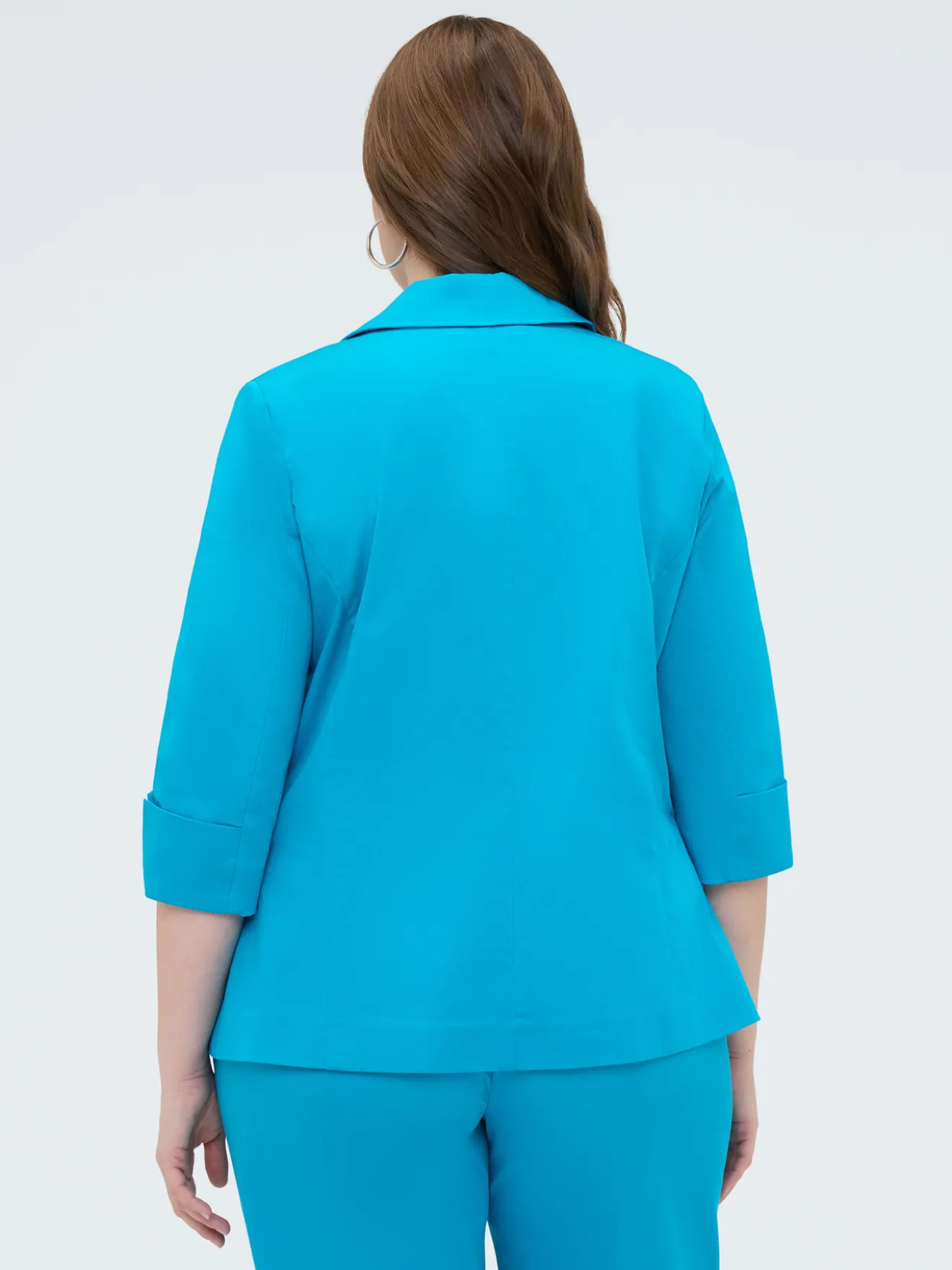 Blazer in misto cotone con risvolti