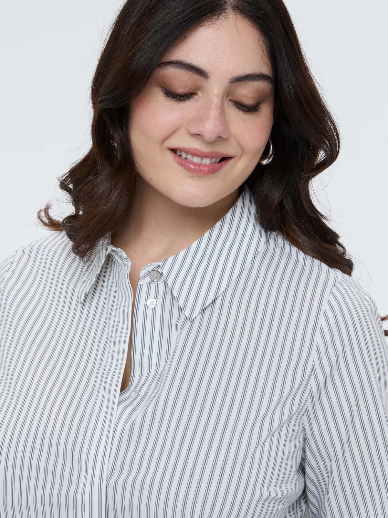 Camicia a righe in cotone