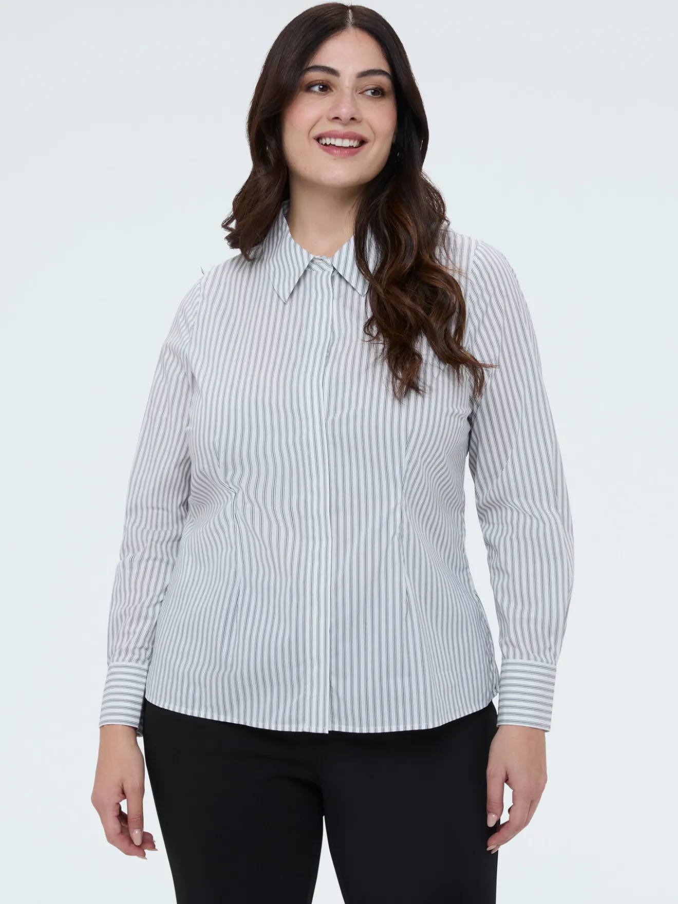 Camicia a righe in cotone