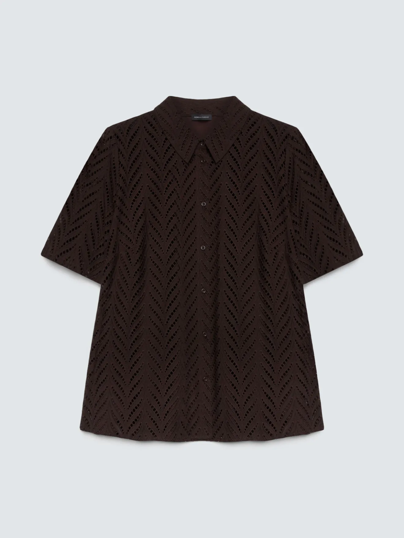 Camicia in cotone sangallo