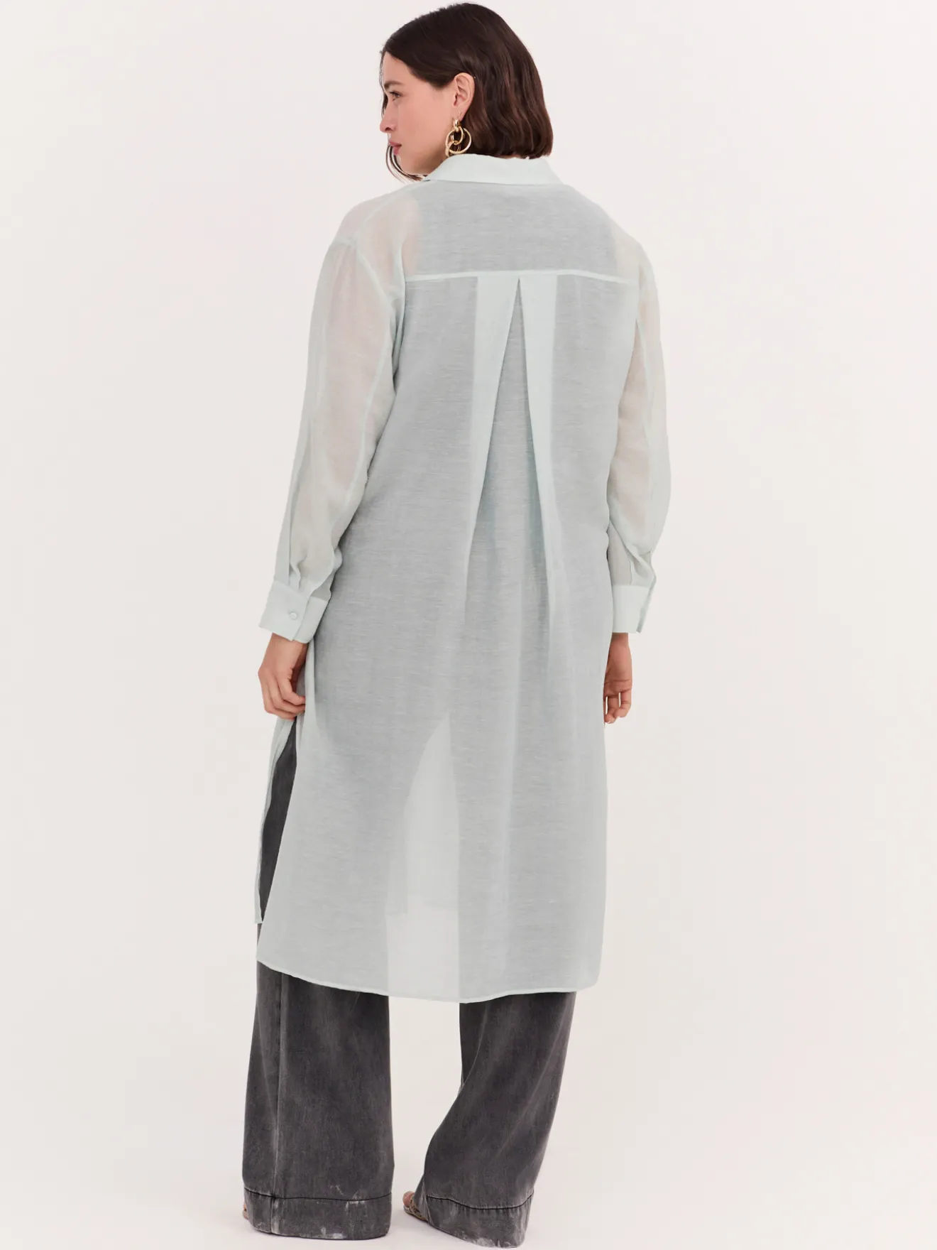Camicia lunga con laccetti
