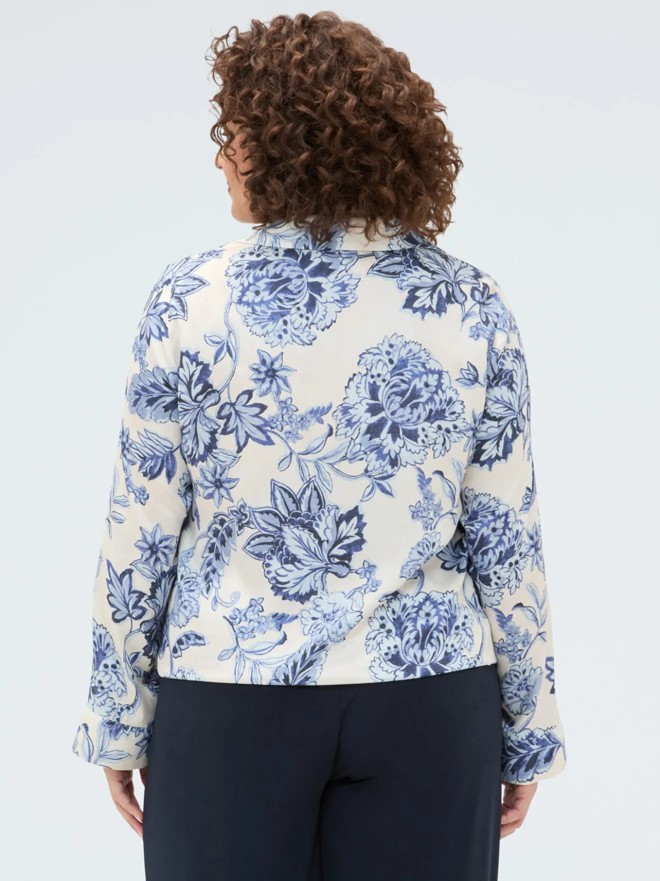Camicia stampa floreale con nodo