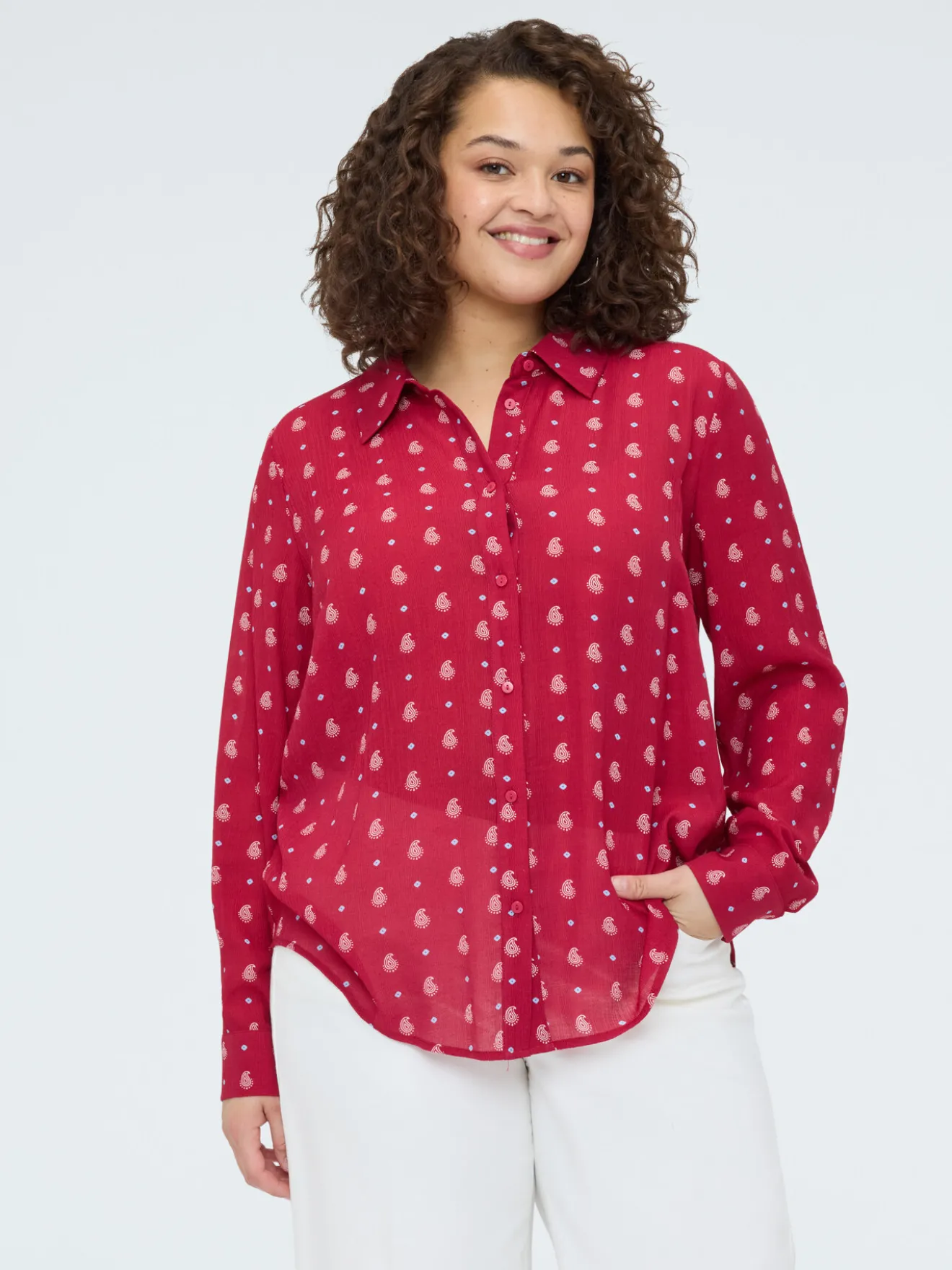 Camicia stampa micro paisley