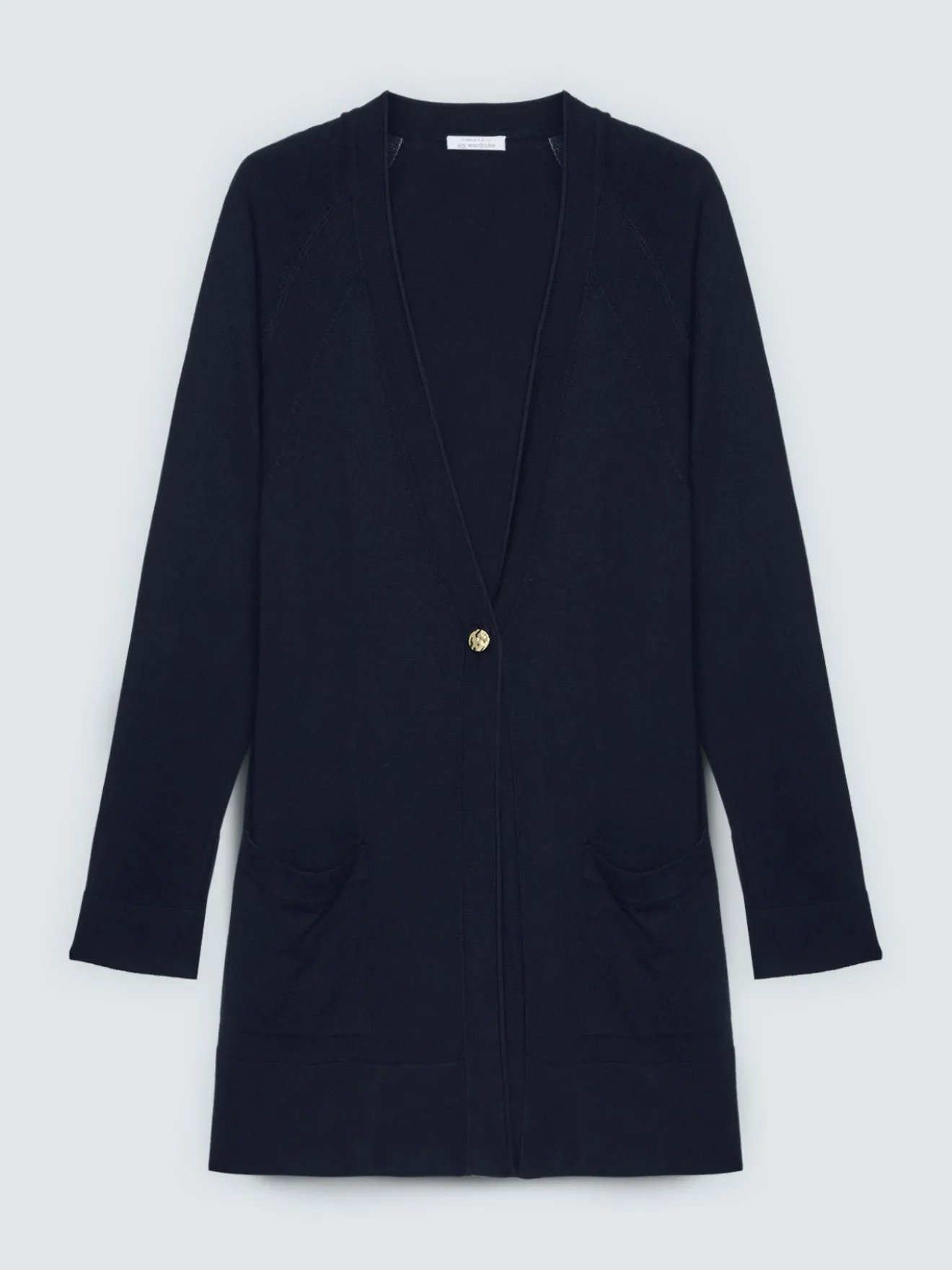 Cardigan lungo con scollo a V in maglia fine