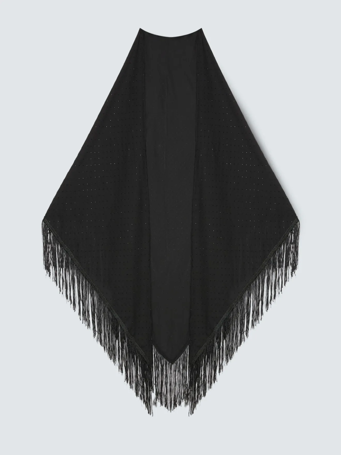 Foulard con frange e punti luce