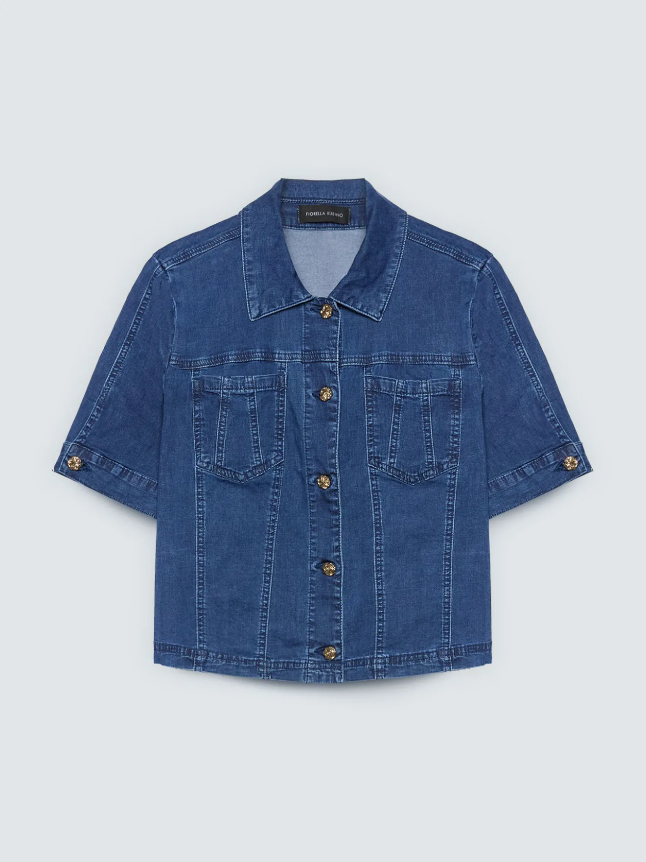 Giacca maniche corte in denim