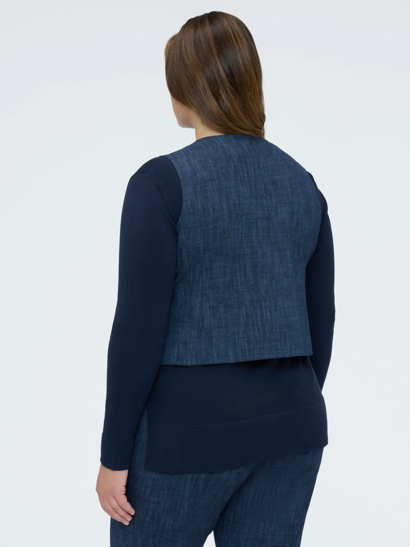 Gilet in Punto Milano con bottoni