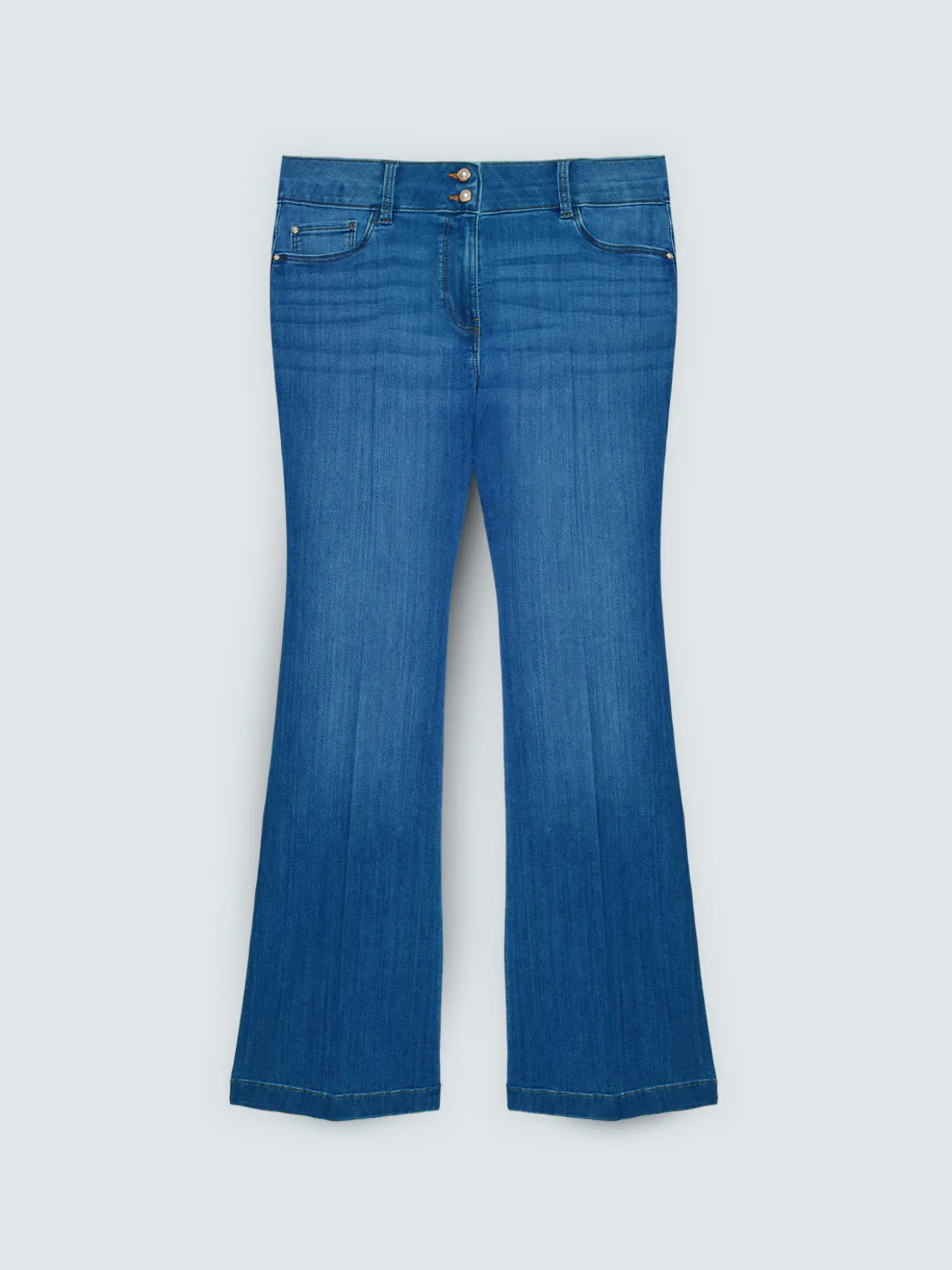 Jeans Flare lavaggio blue effetto stonewashed