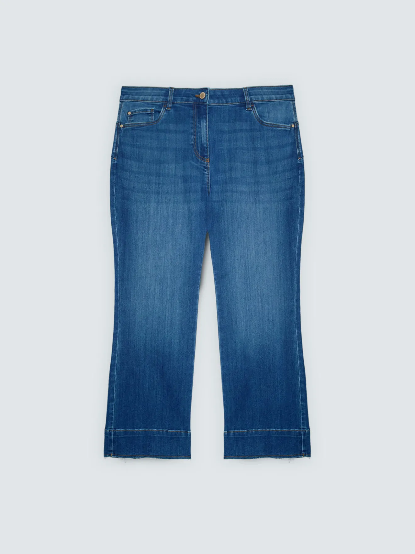 Jeans Kick Flare lavaggio blu effetto washed