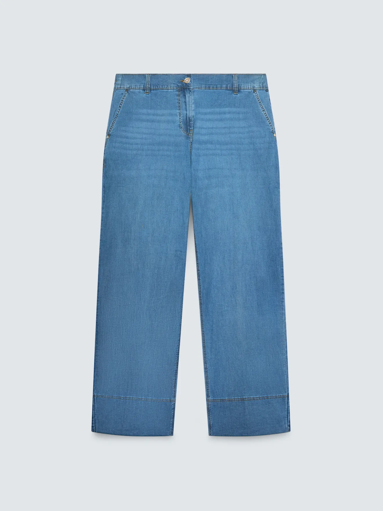 Jeans wide leg in tencel