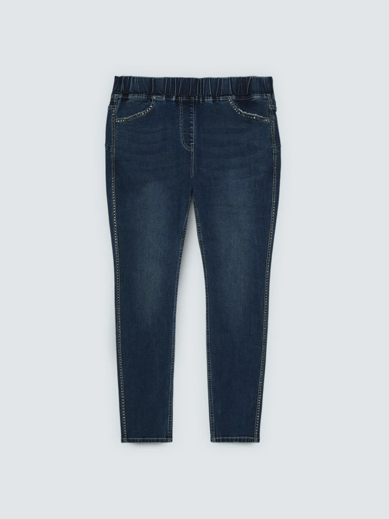 Jeggingseffetto washed con applicazioni