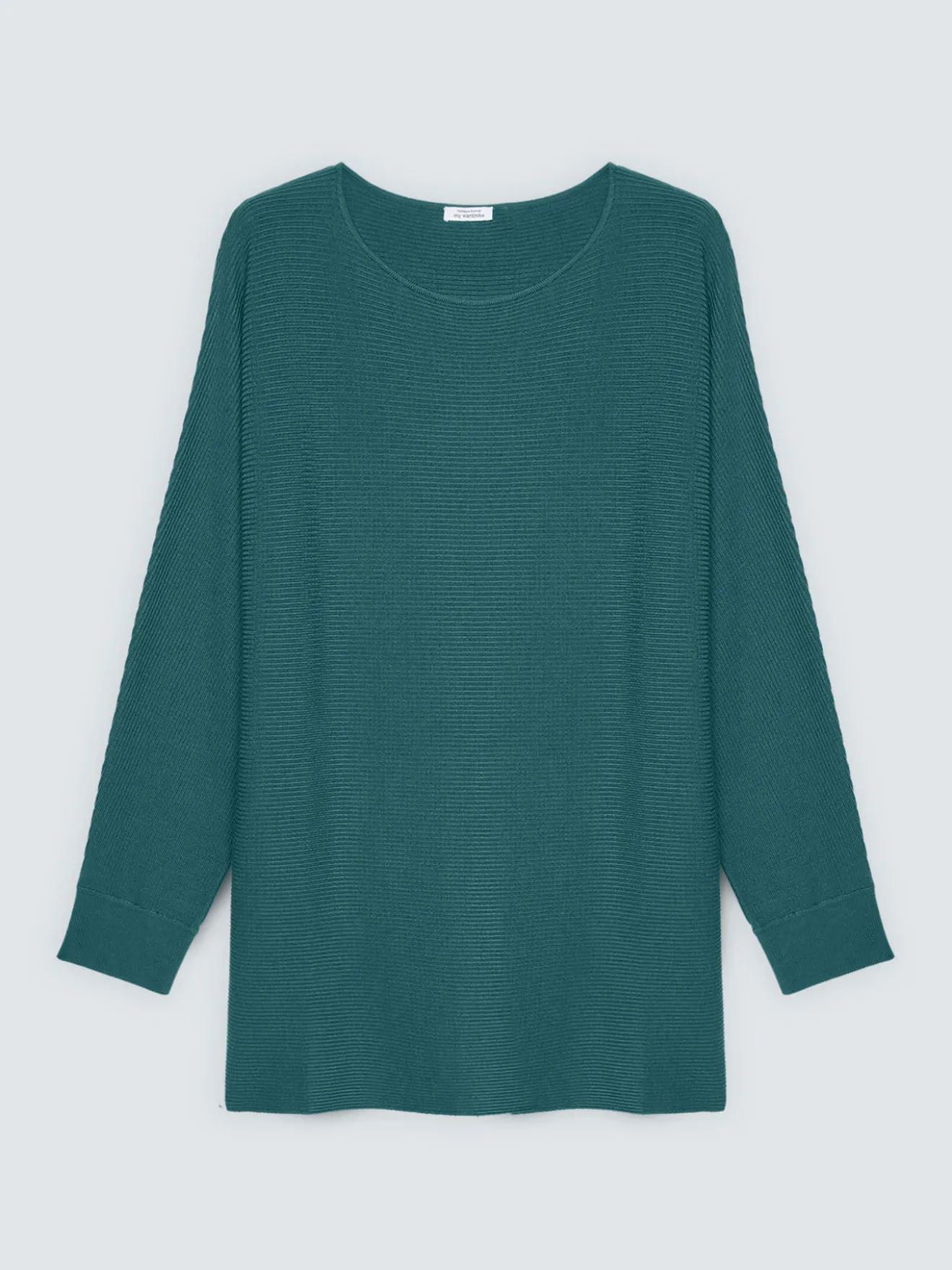 Maglia a costine con maniche kimono