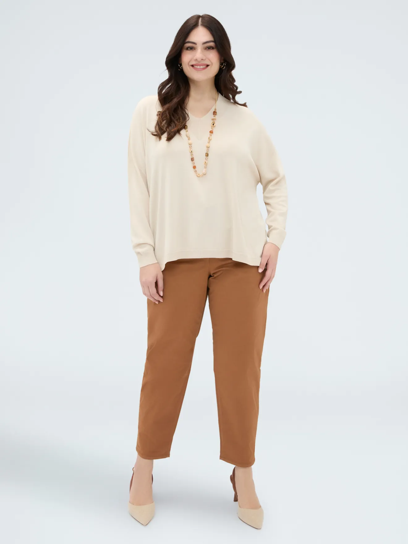 Maglia fine con scollo a V