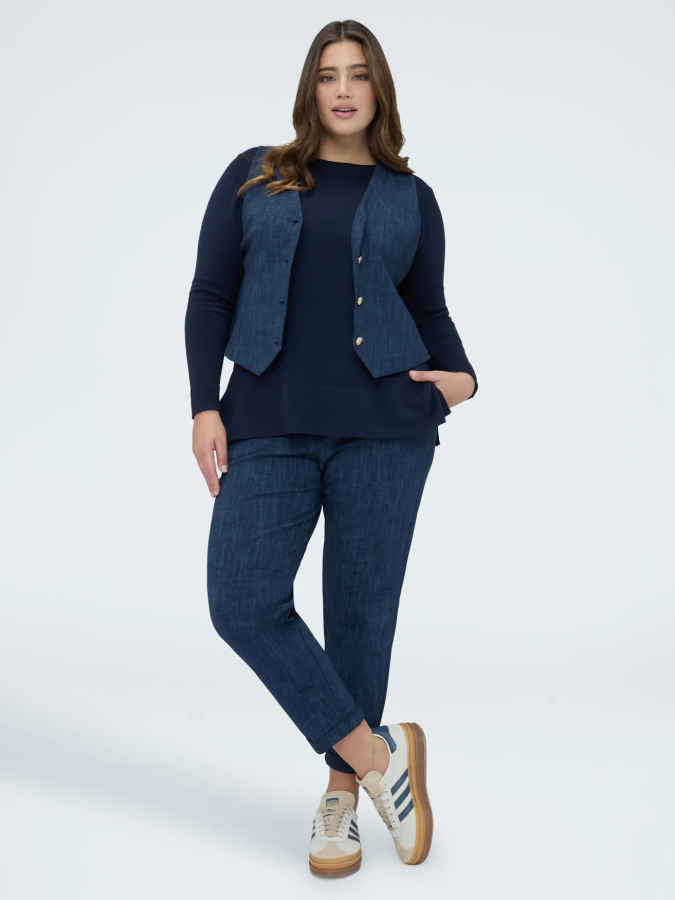 Maglia girocollo in misto viscosa