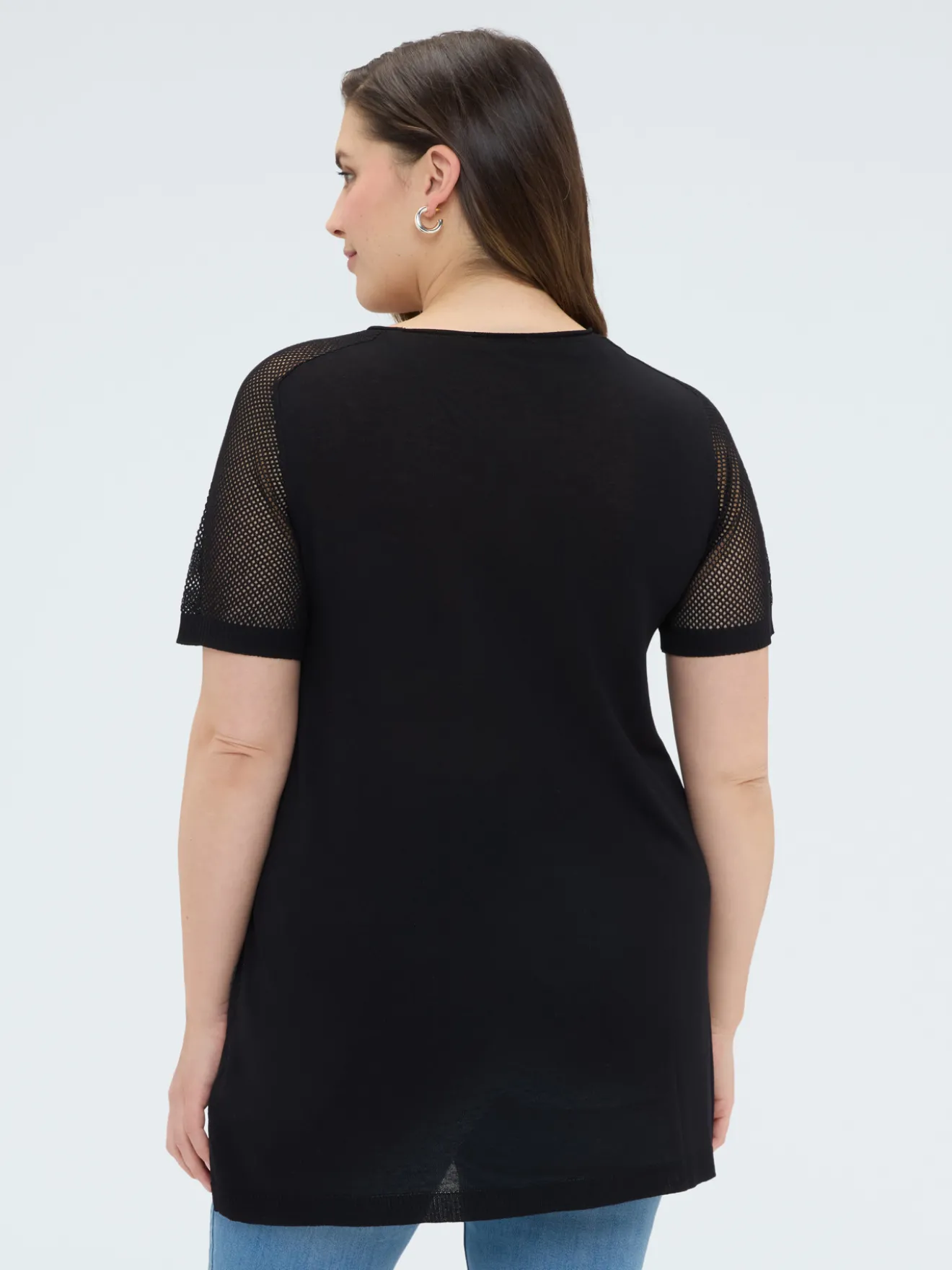 Maglia traforata in misto viscosa