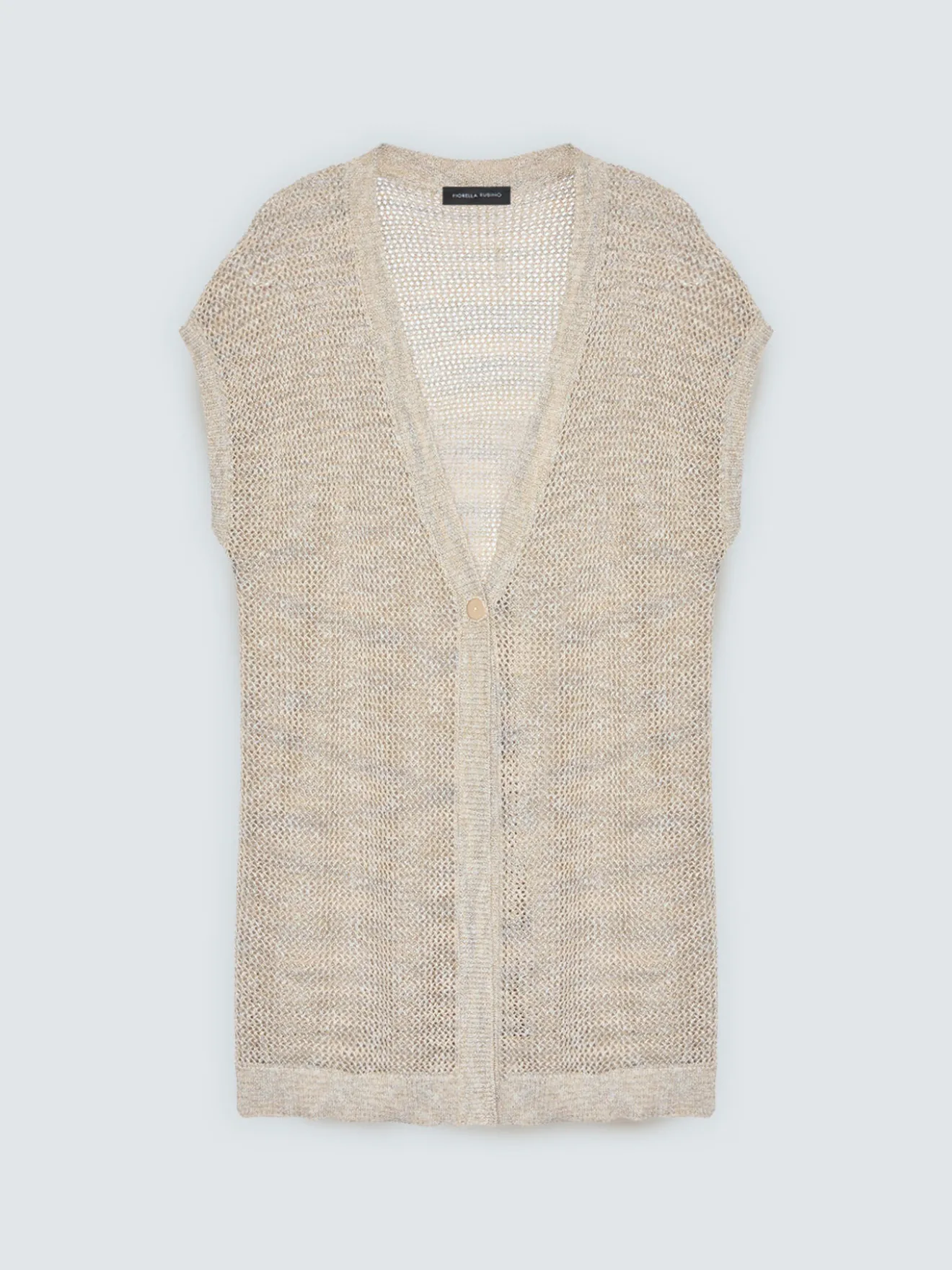 Maxi gilet in maglia traforata