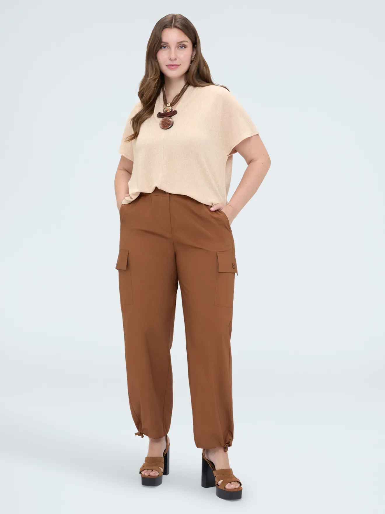 Pantaloni cargo in cotone