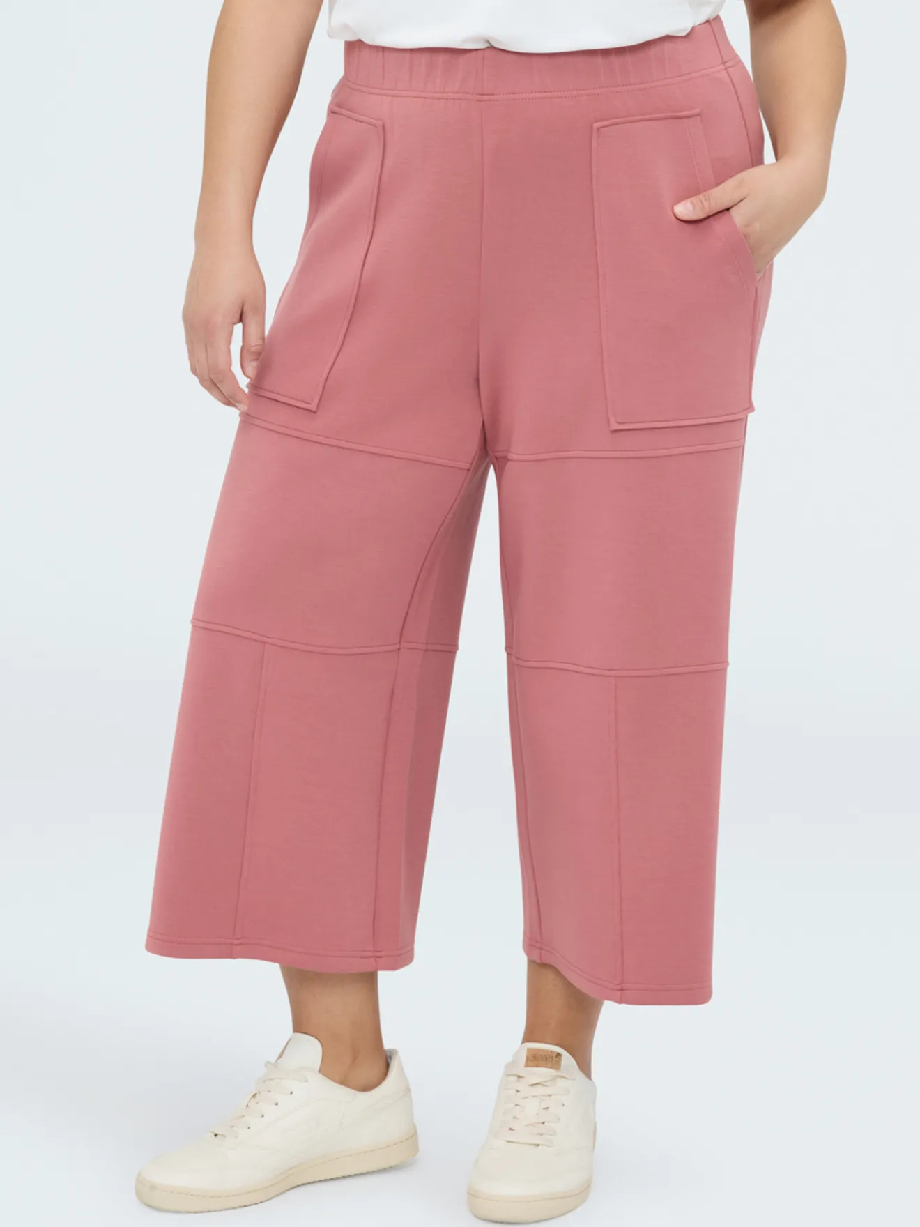 Pantaloni cropped in scuba