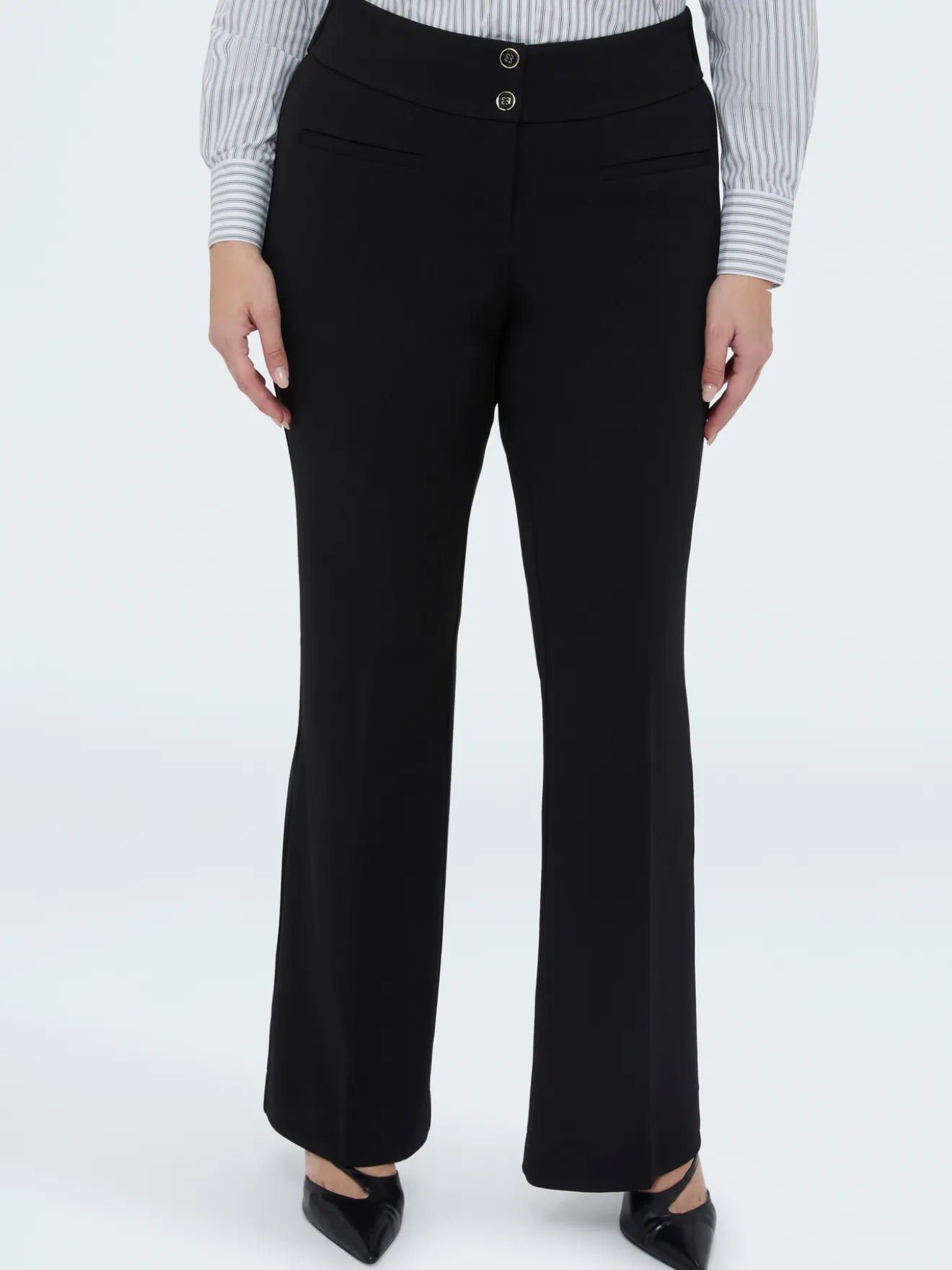 Pantaloni Flare in tessuto stretch