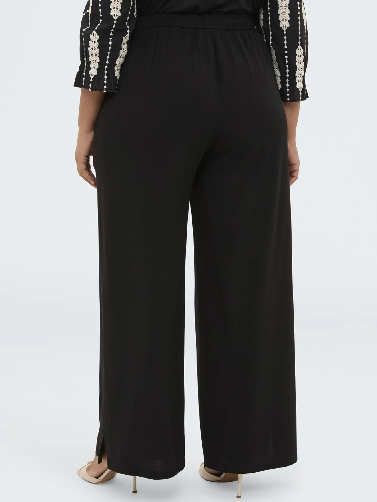 Pantaloni Wide Leg con coulisse in vita