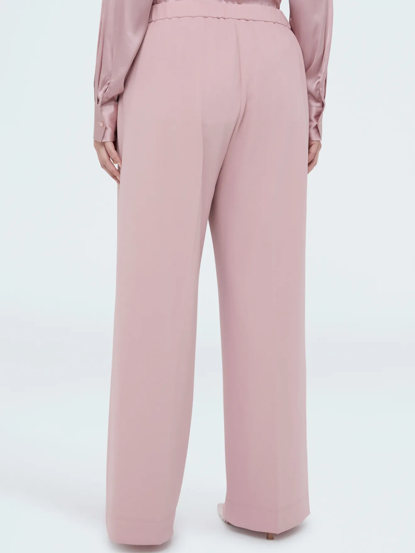 Pantaloni Wide Leg in tessuto stretch