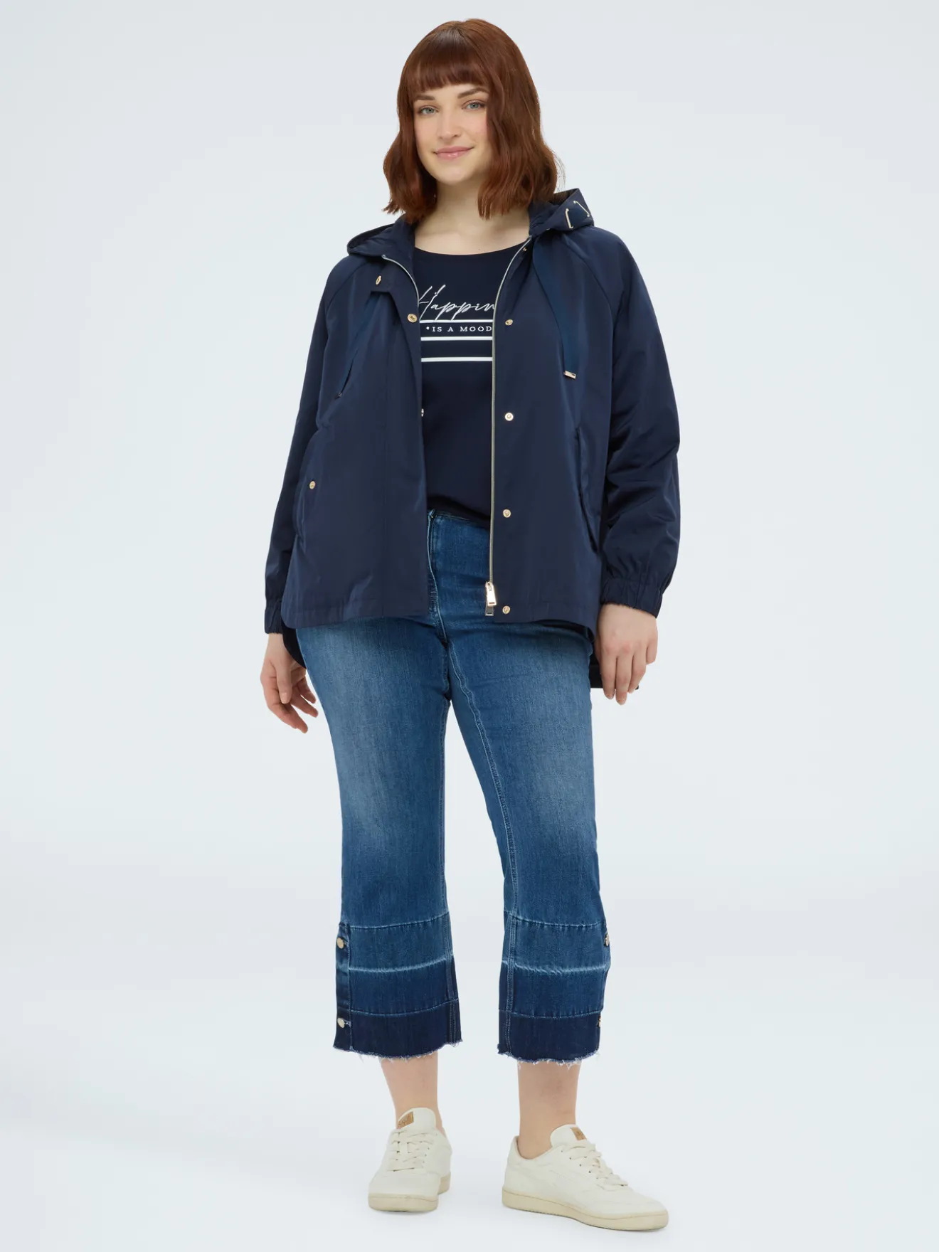 Parka con cappuccio e maxi coulisse