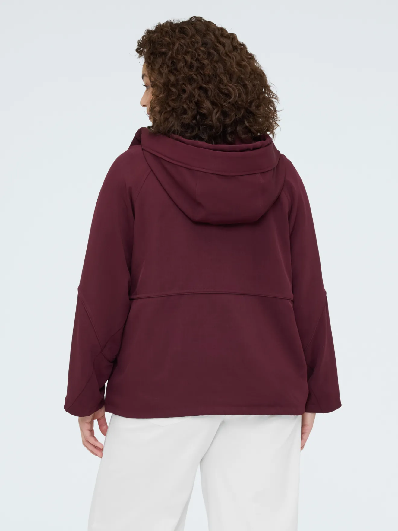 Parka in panno con cappuccio