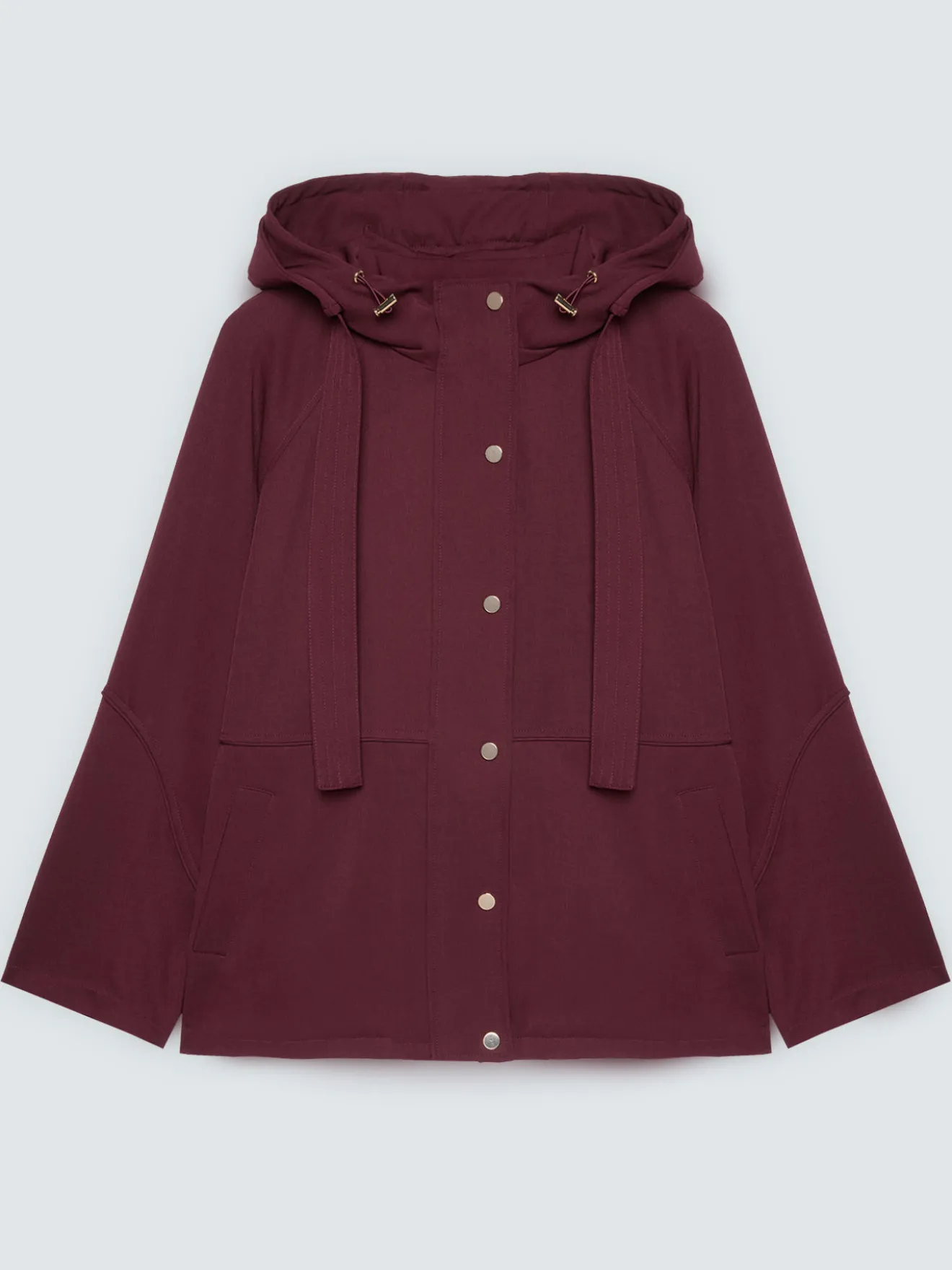 Parka in panno con cappuccio
