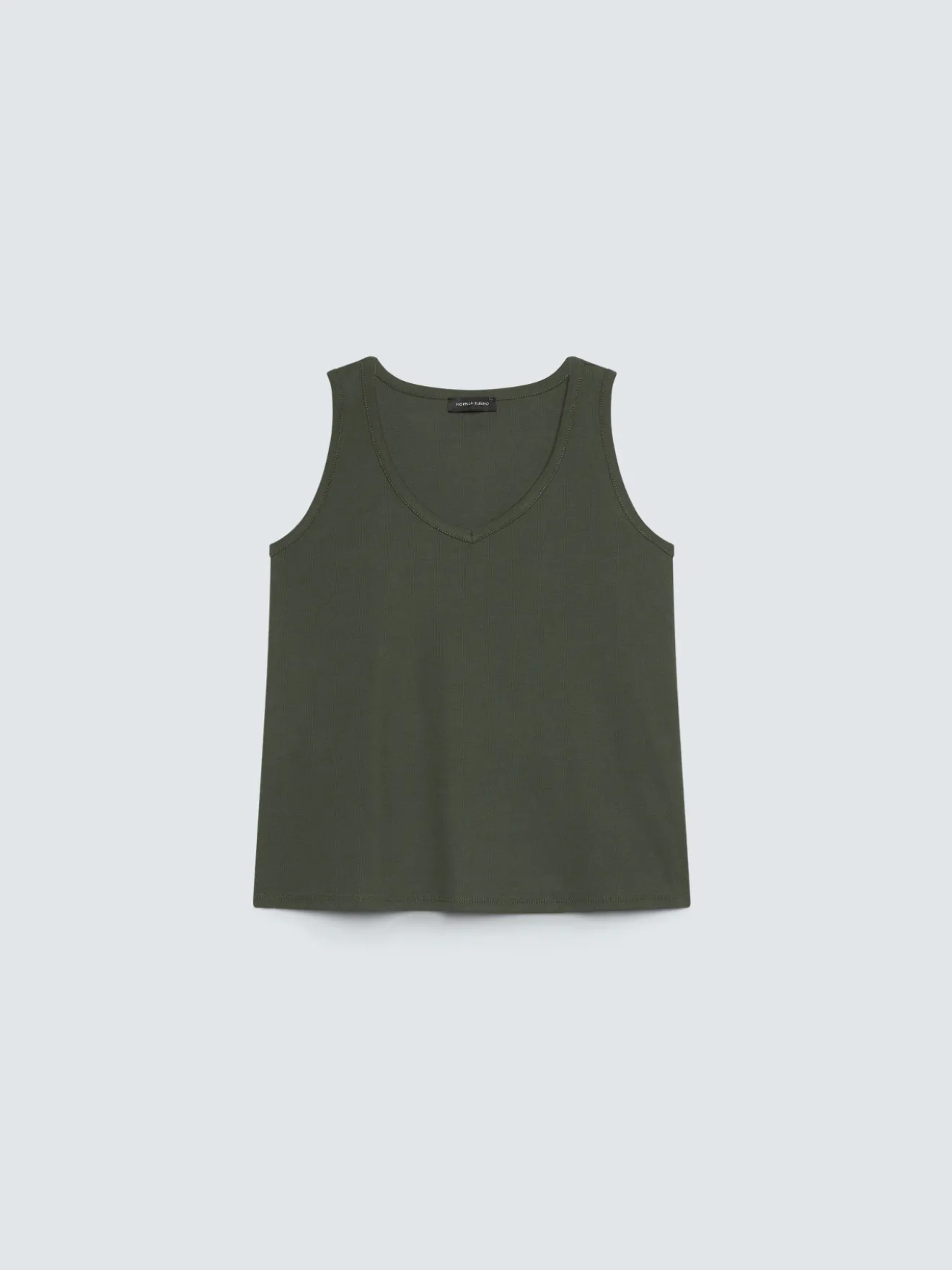 Top in jersey con scollo a V