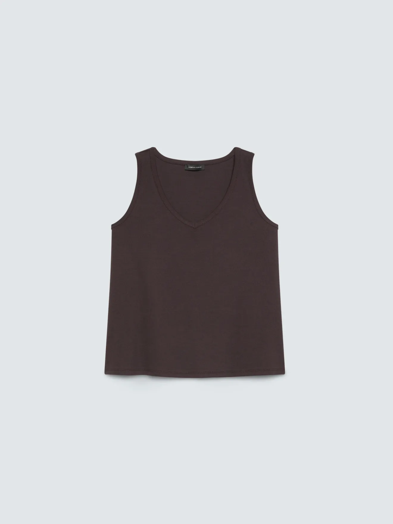 Top in jersey con scollo a V