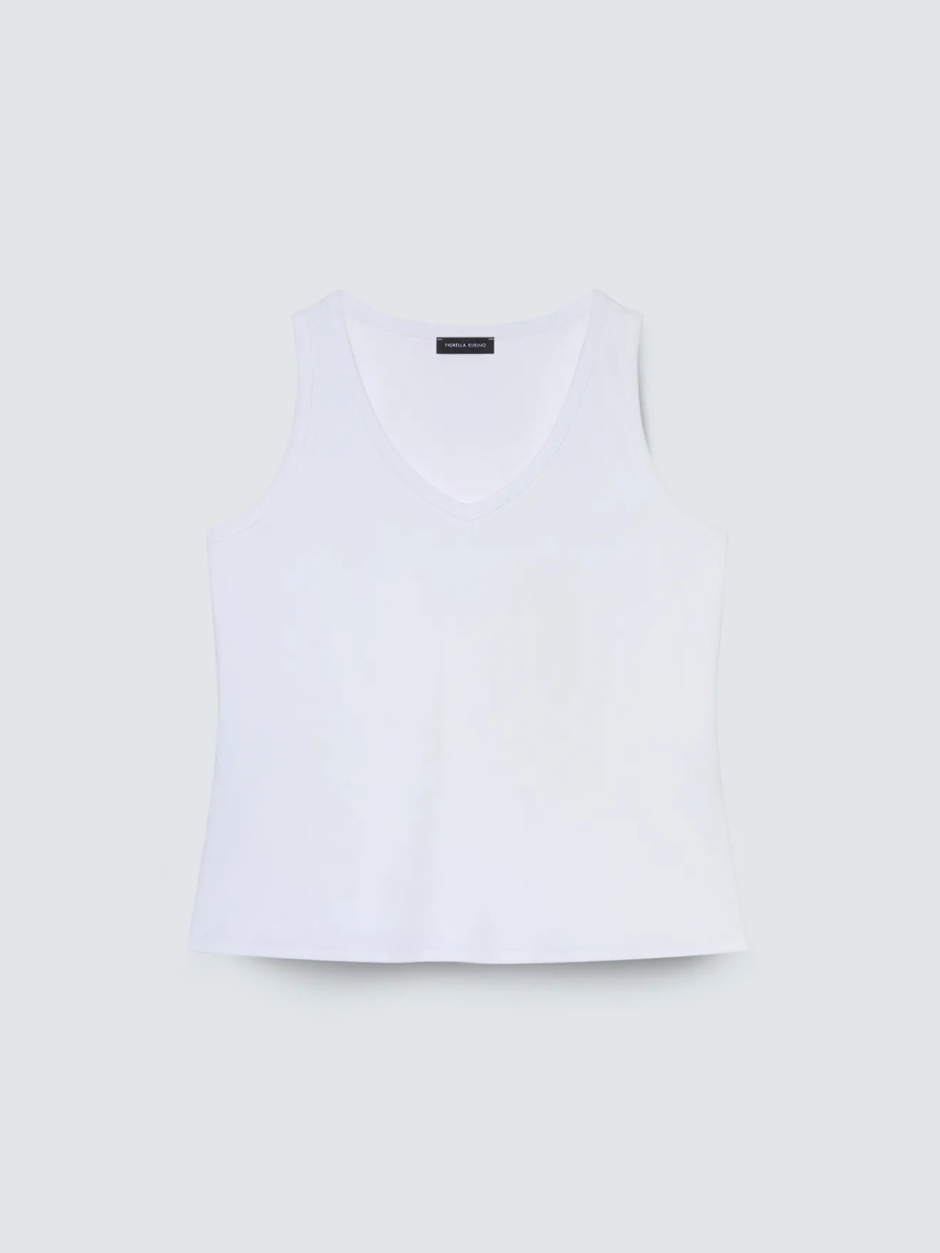 Top in jersey con scollo a V