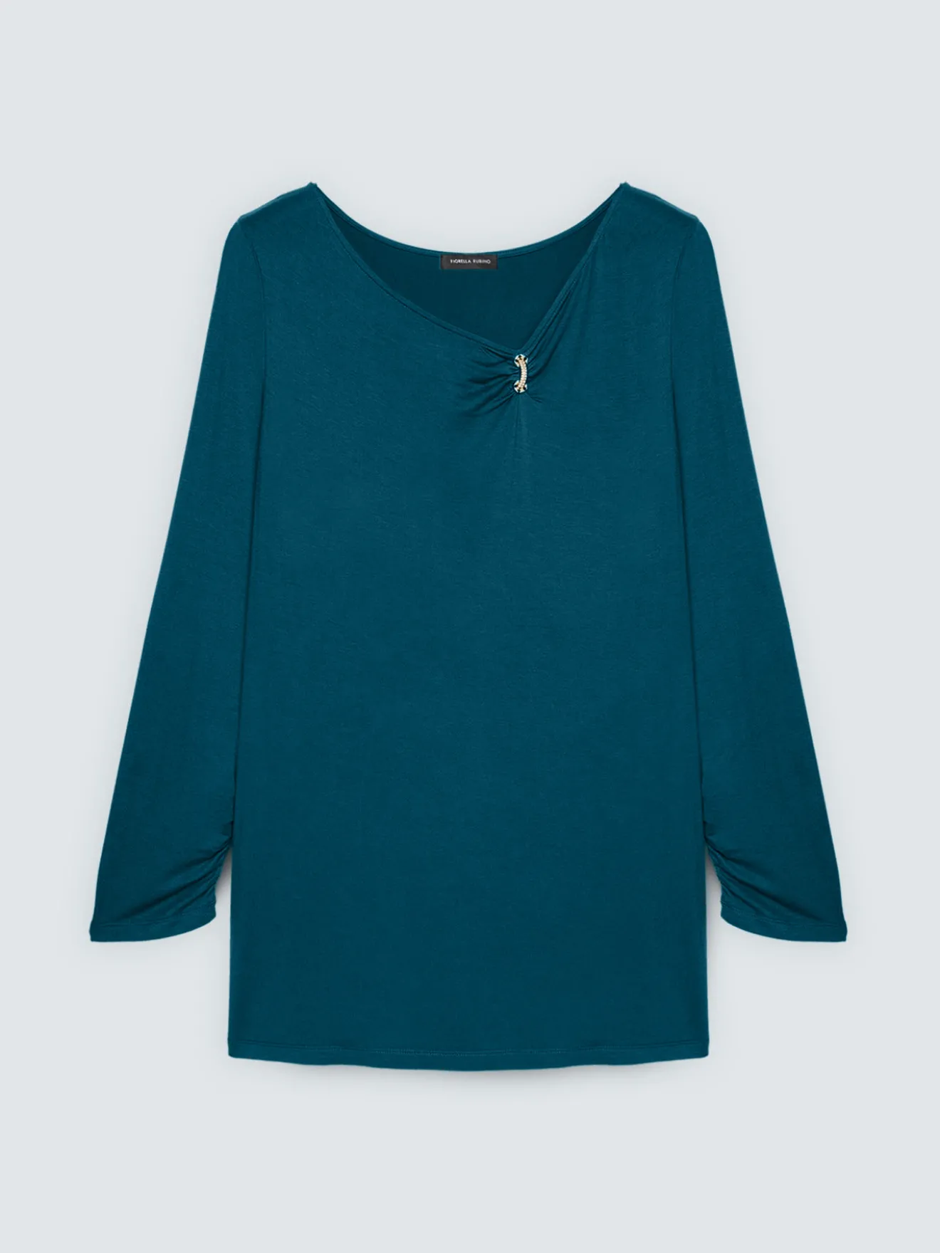 T-shirt in jersey con dettaglio gioiello