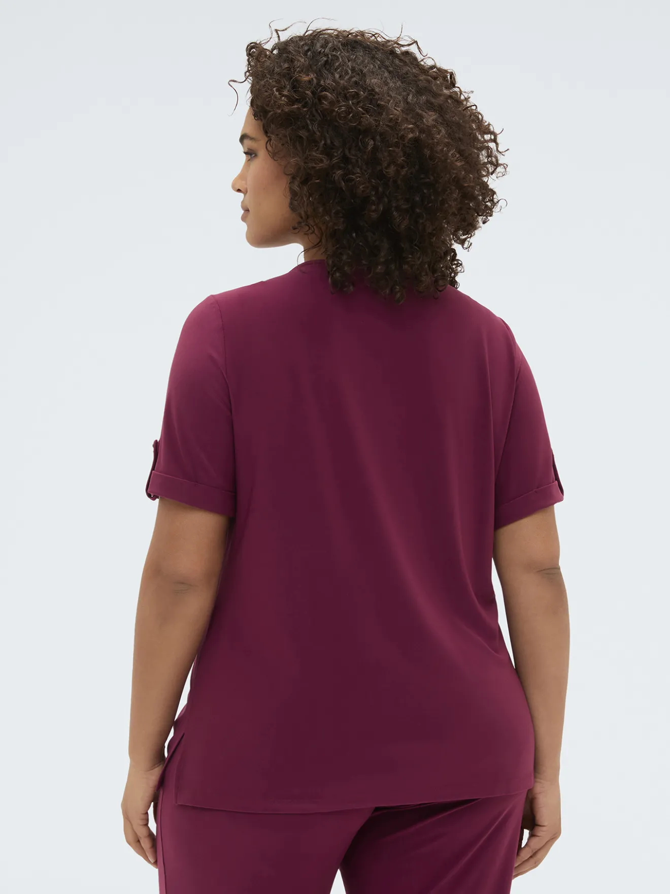 T-shirt in jersey con drappeggio