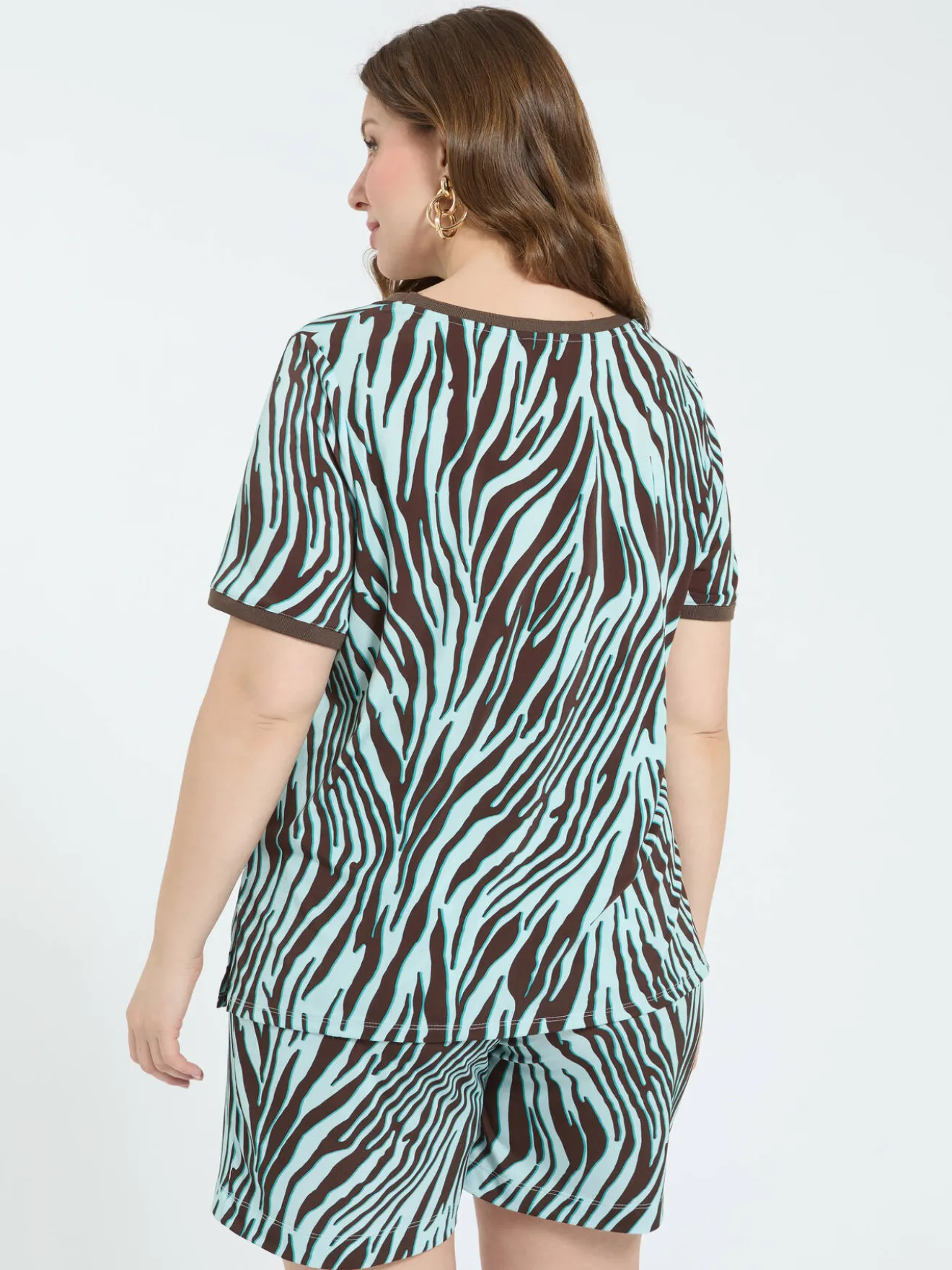 T-shirt stampa zebrata