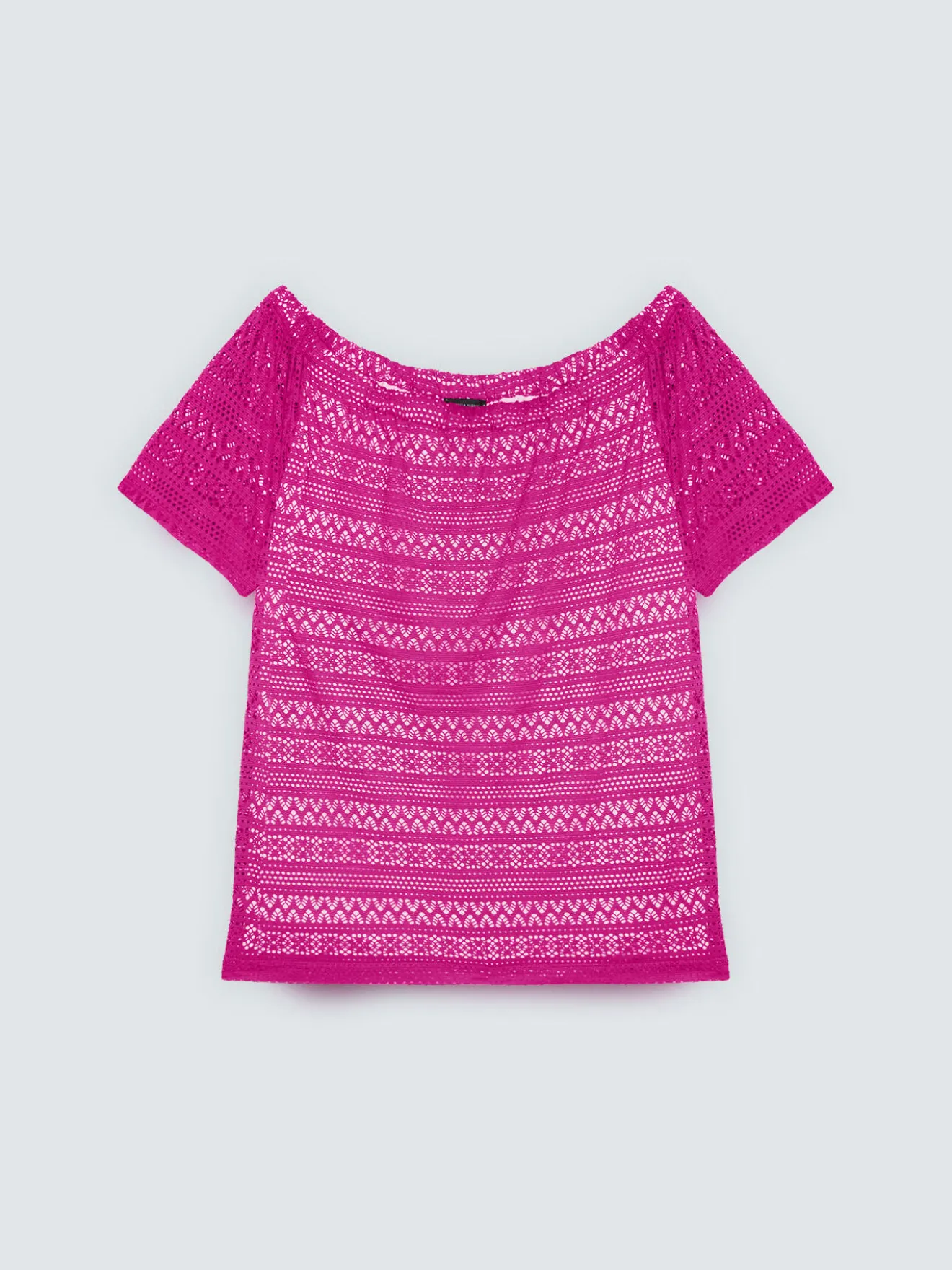T-shirt traforata off shoulder